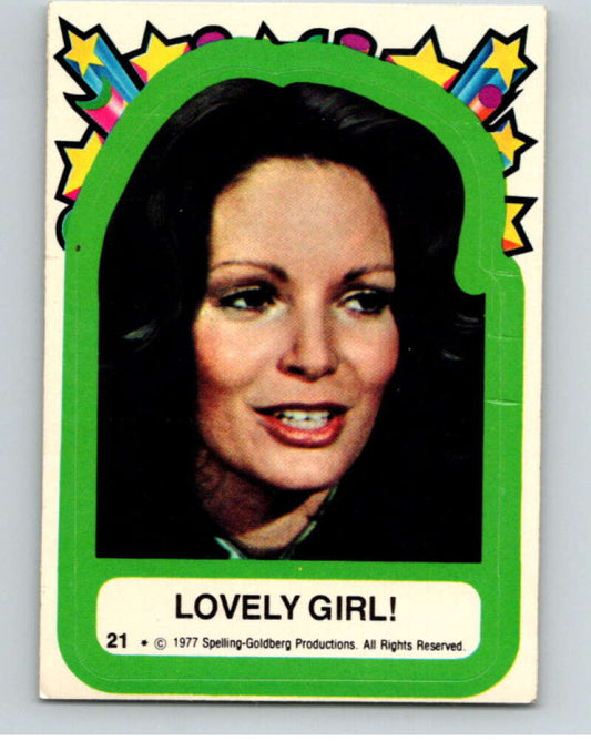 1977 Topps Charlie's Angels Stickers #21 Lovely Girl   V67452 Image 1