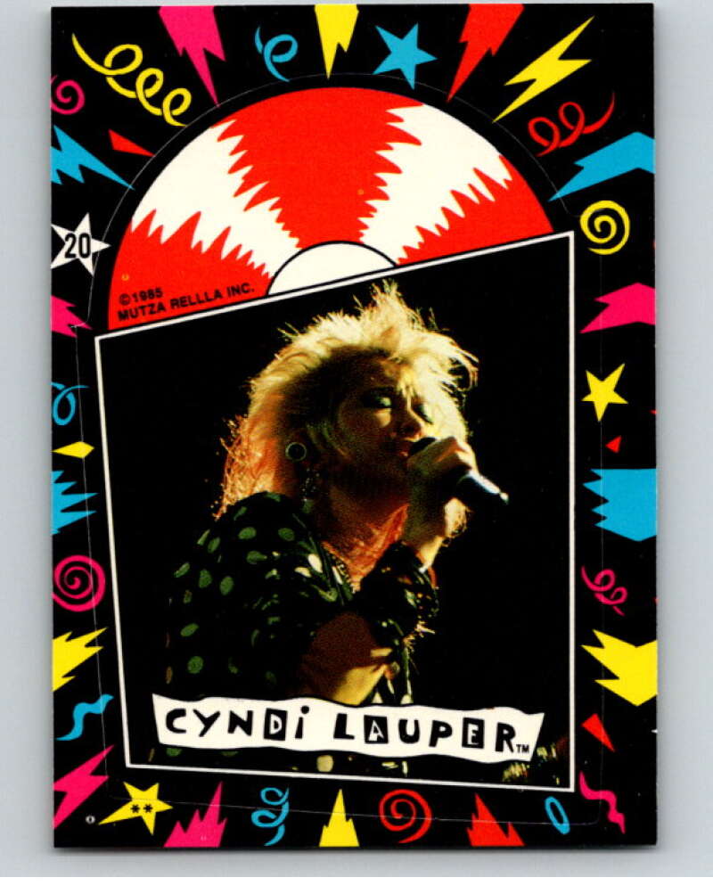 1985 Topps Cyndi Lauper Sticker #20 Cyndi Lauper  V67934 Image 1