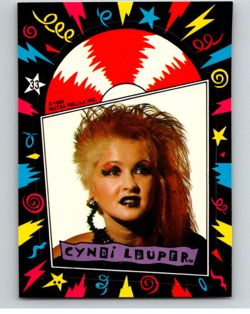 1985 Topps Cyndi Lauper Sticker #33 Cyndi Lauper  V67937 Image 1