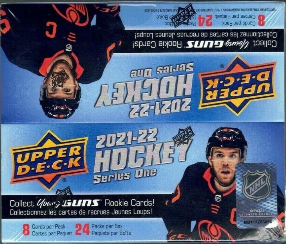 2021-22 Upper Deck Series 1 Hockey Retail Factory Sealed 24 pack Box Image 1