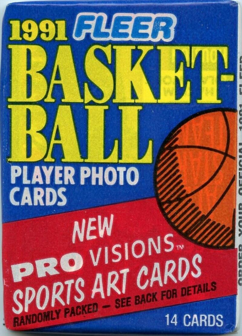 1991-92 Fleer Basketball Trading Card Wax Pack - Sealed from Box - 14 cards Image 1