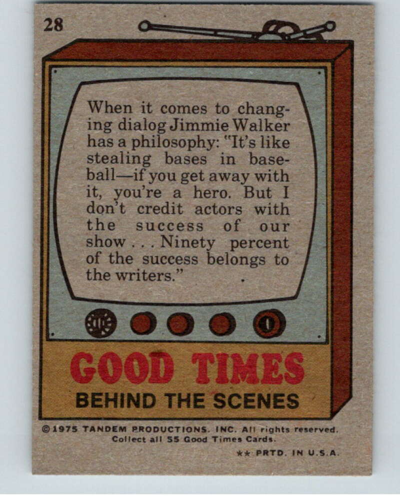 1975 Good Times #28 Miltant midget  V68355 Image 2