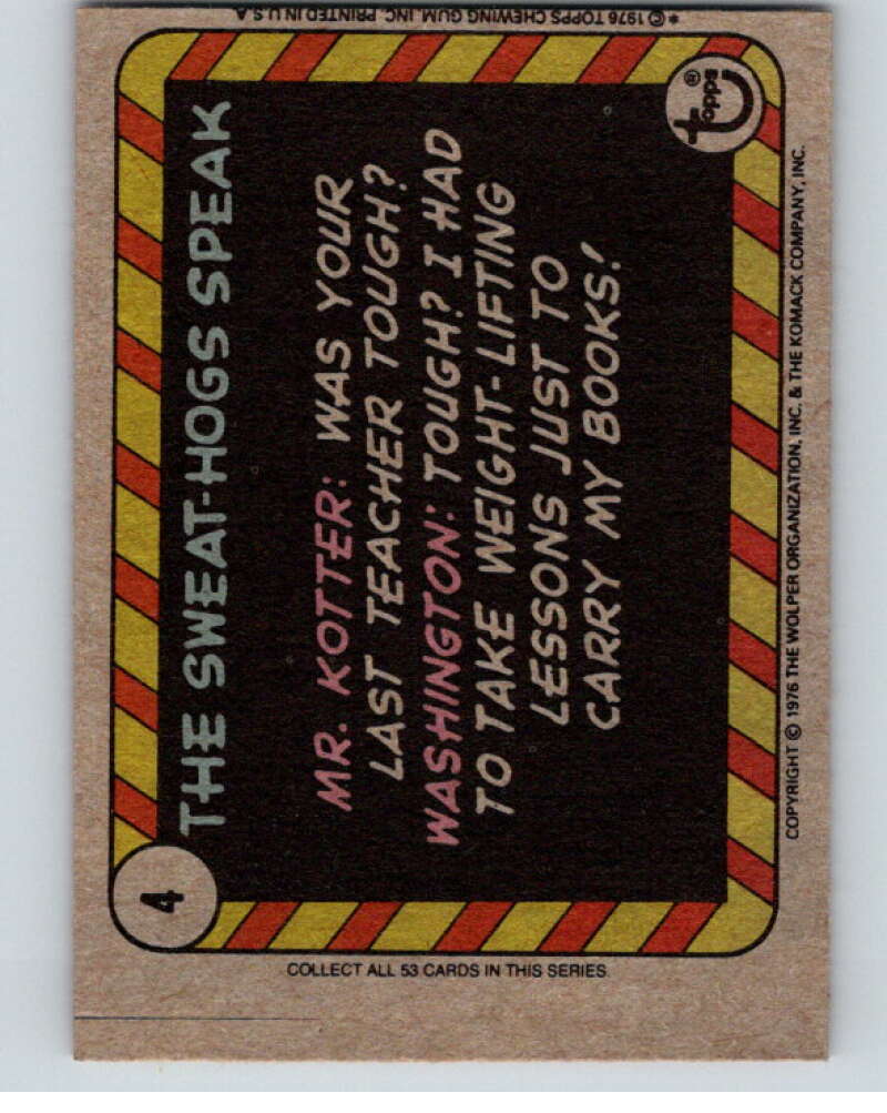 1976 Topps Welcome Back Kotter #4 I've heard of homeroom..  V68512 Image 2