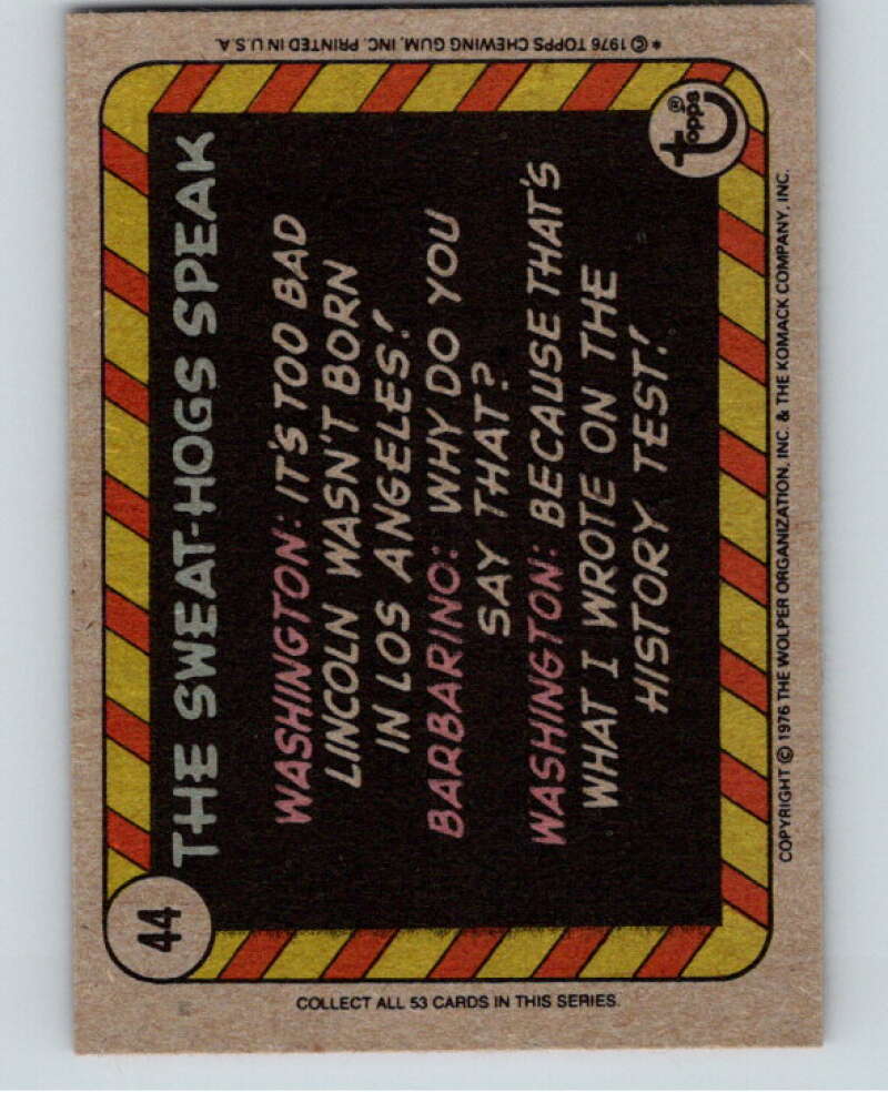 1976 Topps Welcome Back Kotter #44 Other kids have teachers..  V68532 Image 2