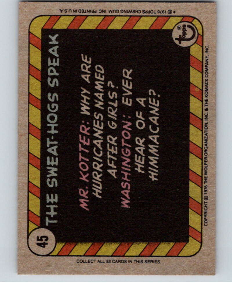 1976 Topps Welcome Back Kotter #45 You're in a class by yourself..  V68533 Image 2