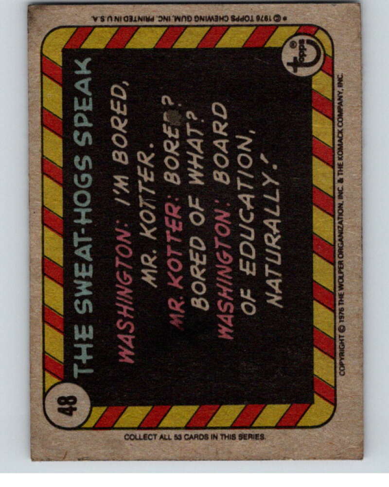 1976 Topps Welcome Back Kotter #48 The Three Musketeers..  V68534 Image 2