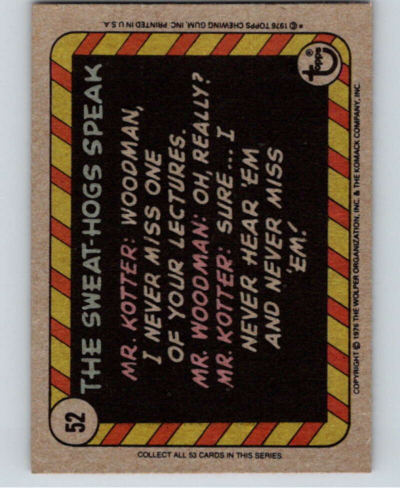 1976 Topps Welcome Back Kotter #52 But how can anybody..  V68535 Image 2