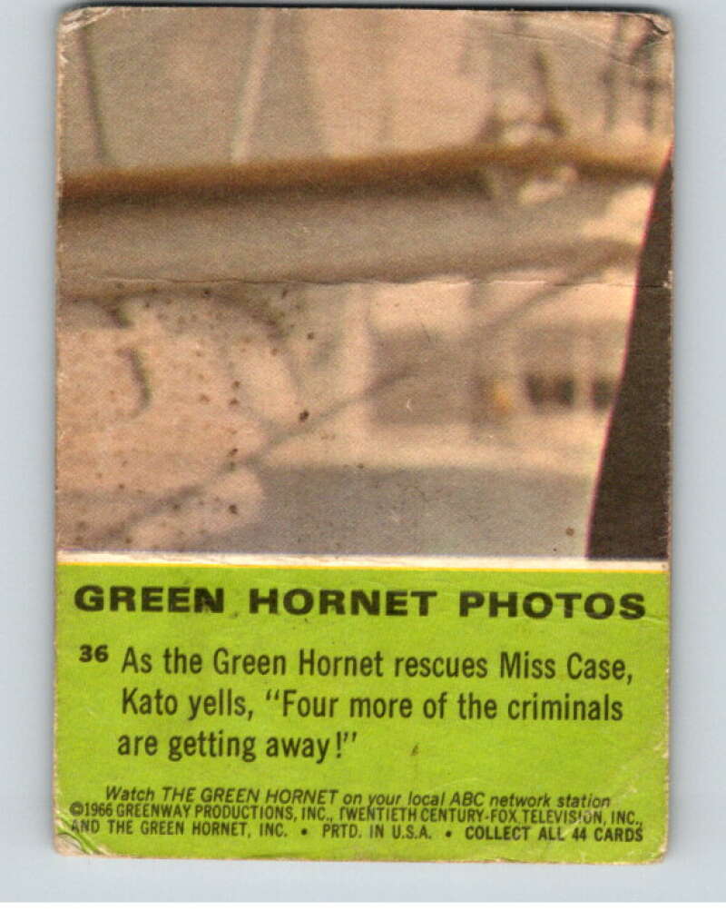 1966 Donruss The Green Hornet #36 As the Green Hornet rescues..  V68642 Image 2