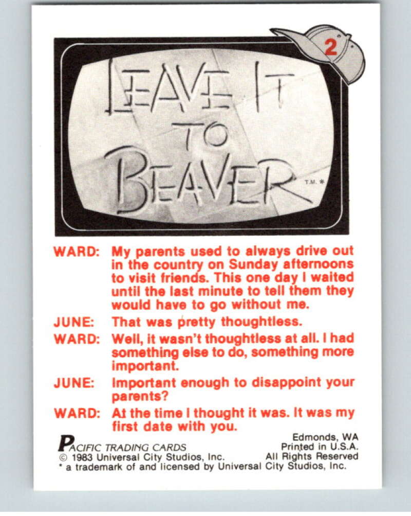 1983 Leave It to Beaver #2 Mr. and Mrs. Cleaver  V68713 Image 2
