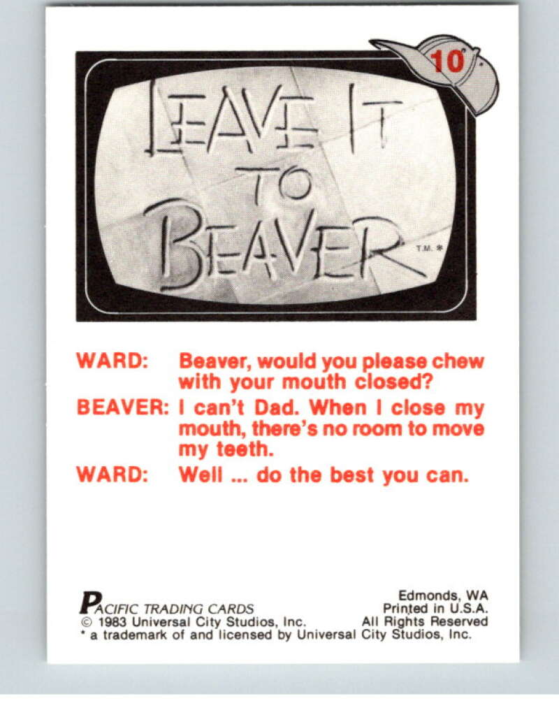 1983 Leave It to Beaver #10 Beaver, Breakfast Is Not a Race  V68720 Image 2