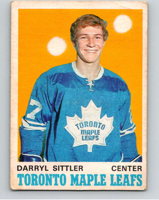 1970-71 O-Pee-Chee #218 Darryl Sittler  RC Rookie Toronto Maple Leafs  V68847 Image 1