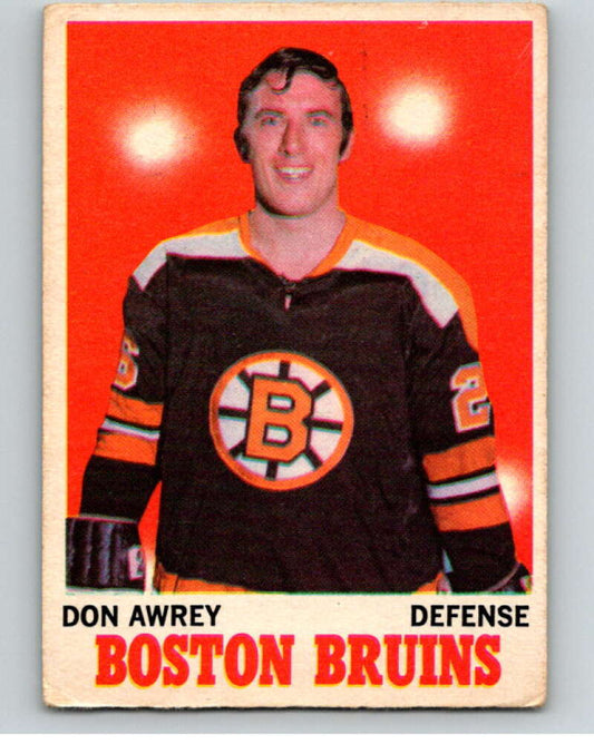 1970-71 O-Pee-Chee #4 Don Awrey  Boston Bruins  V68852 Image 1