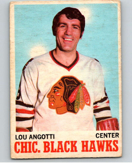 1970-71 O-Pee-Chee #12 Lou Angotti  Chicago Blackhawks  V68857 Image 1