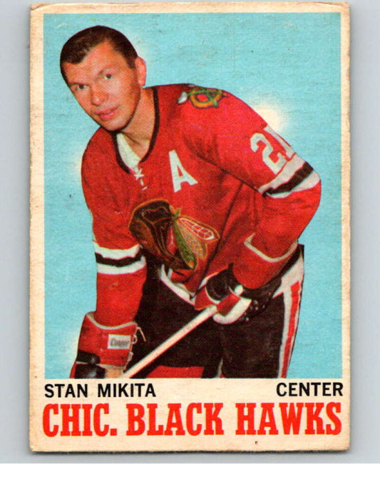 1970-71 O-Pee-Chee #20 Stan Mikita  Chicago Blackhawks  V68861 Image 1