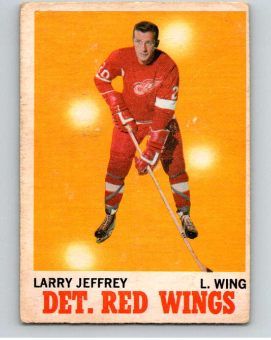 1970-71 O-Pee-Chee #28 Larry Jeffrey  Detroit Red Wings  V68865 Image 1