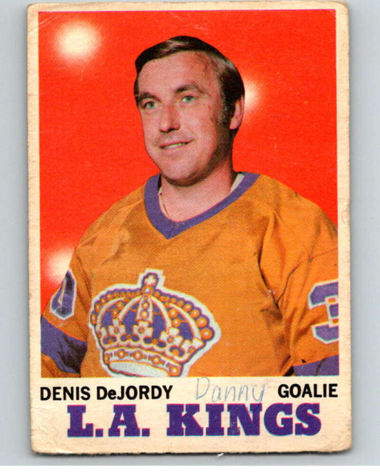 1970-71 O-Pee-Chee #31 Denis DeJordy  Los Angeles Kings  V68866 Image 1