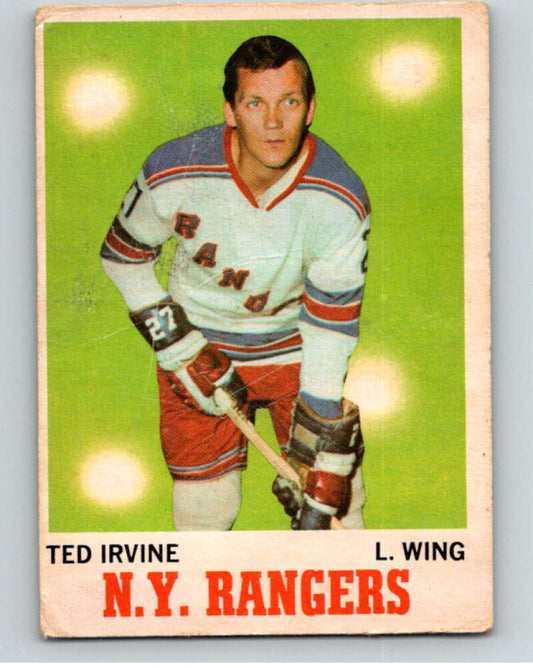 1970-71 O-Pee-Chee #65 Ted Irvine  New York Rangers  V68876 Image 1