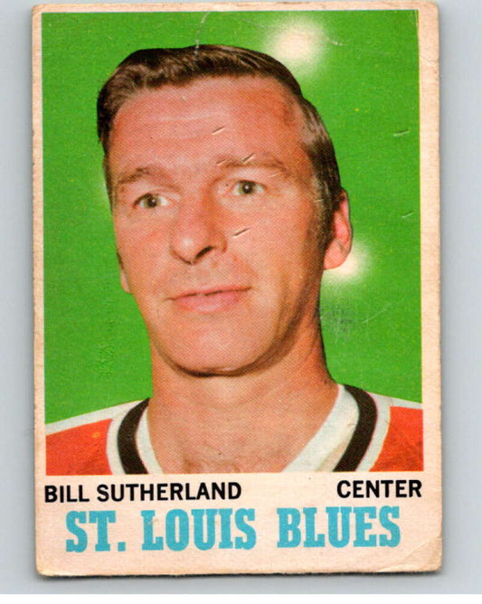 1970-71 O-Pee-Chee #83 Bill Sutherland  St. Louis Blues  V68884 Image 1