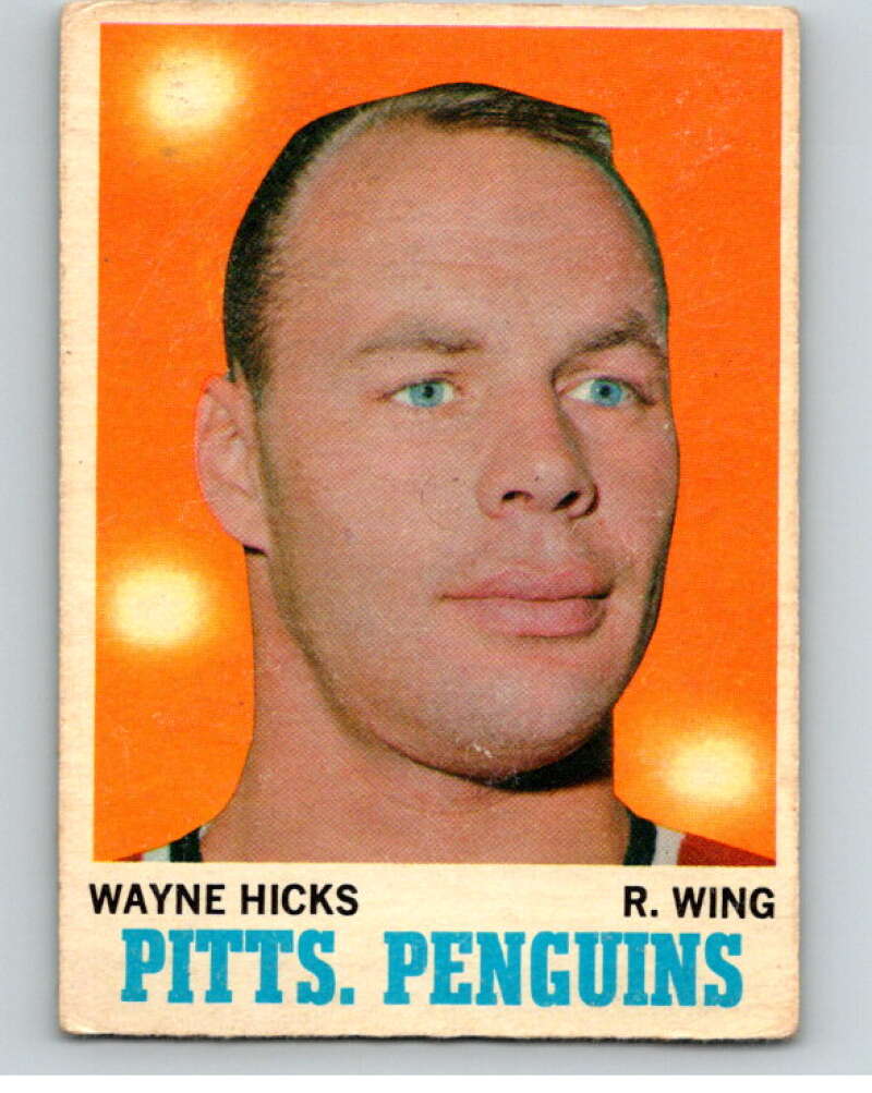 1970-71 O-Pee-Chee #95 Wayne Hicks  RC Rookie Pittsburgh Penguins  V68888 Image 1