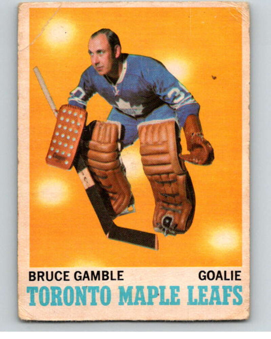 1970-71 O-Pee-Chee #105 Bruce Gamble  Toronto Maple Leafs  V68895 Image 1