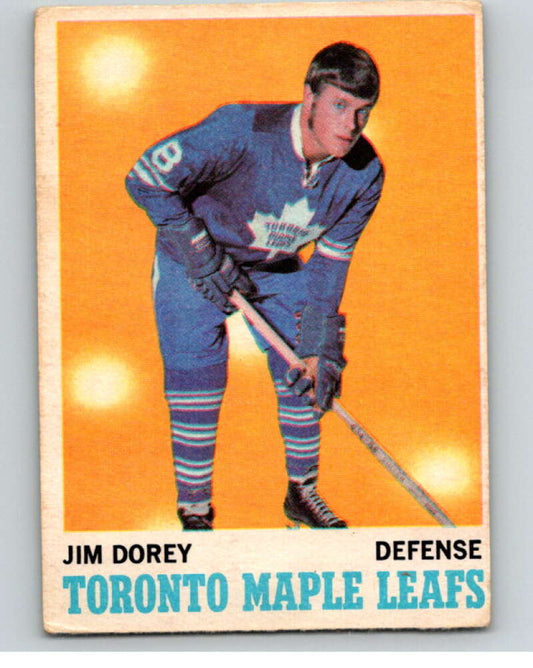 1970-71 O-Pee-Chee #106 Jim Dorey  Toronto Maple Leafs  V68896 Image 1