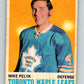 1970-71 O-Pee-Chee #107 Mike Pelyk  RC Rookie Toronto Maple Leafs  V68897 Image 1