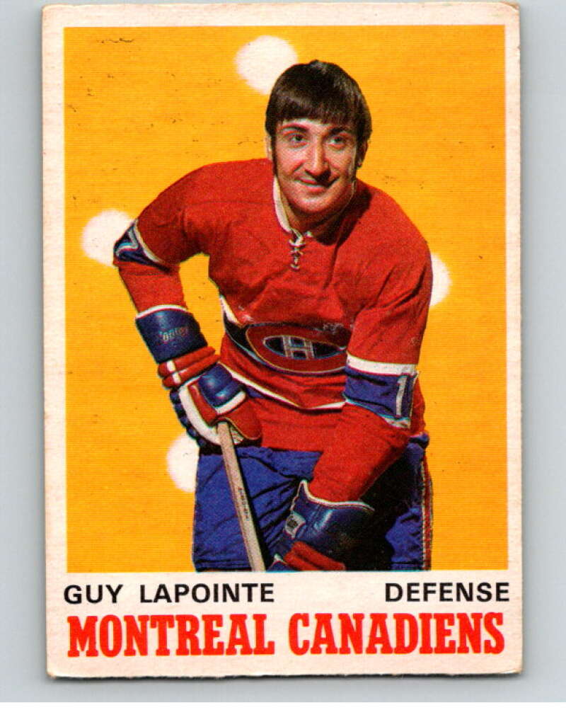1970-71 O-Pee-Chee #177 Guy Lapointe  RC Rookie Montreal Canadiens  V68932 Image 1