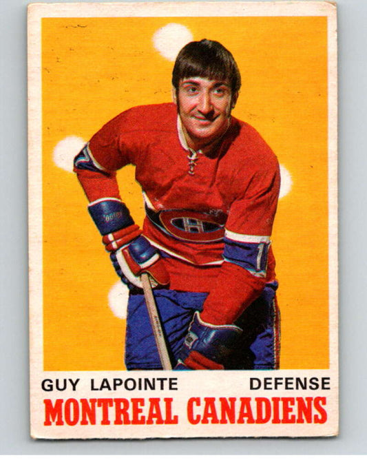 1970-71 O-Pee-Chee #177 Guy Lapointe  RC Rookie Montreal Canadiens  V68932 Image 1