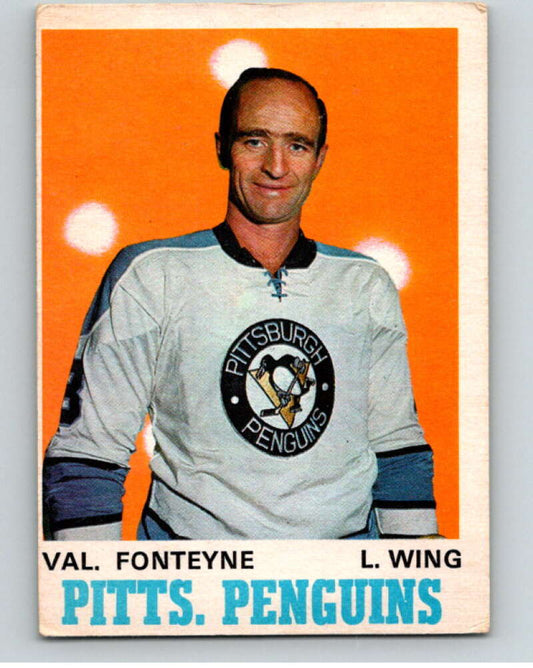 1970-71 O-Pee-Chee #208 Val Fonteyne  Pittsburgh Penguins  V68941 Image 1