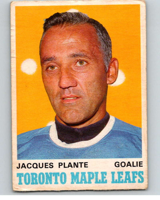 1970-71 O-Pee-Chee #222 Jacques Plante  Toronto Maple Leafs  V68950 Image 1
