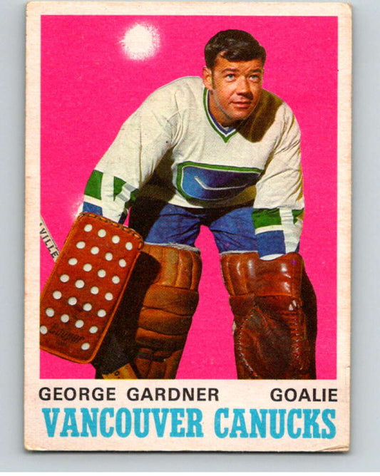 1970-71 O-Pee-Chee #224 George Gardner  RC Rookie Vancouver Canucks  V68952 Image 1