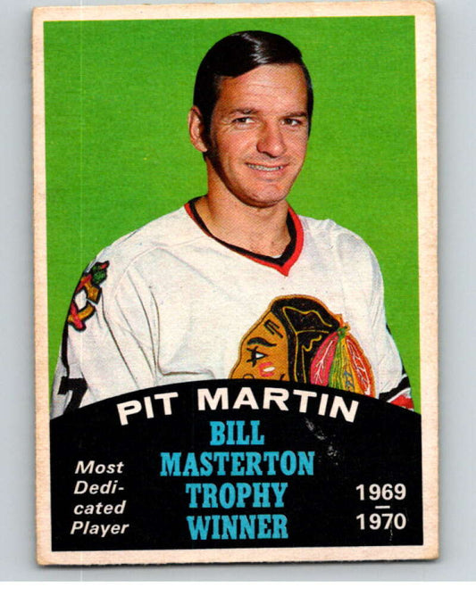 1970-71 O-Pee-Chee #253 Pit Martin Masterton Award  Chicago Blackhawks  V68967 Image 1