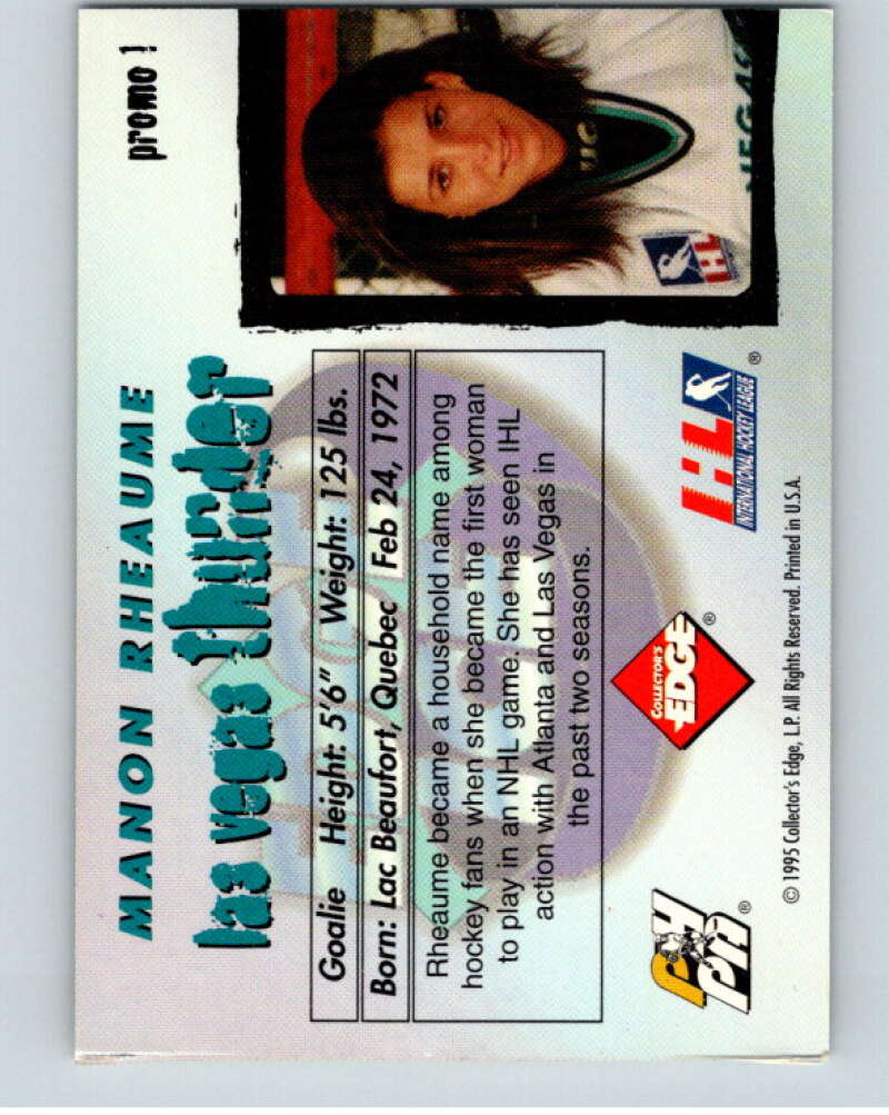 1995 Toronto Fall Expo #Promo1 Manon Rheaume Auto Rookie RC V68987 Image 2