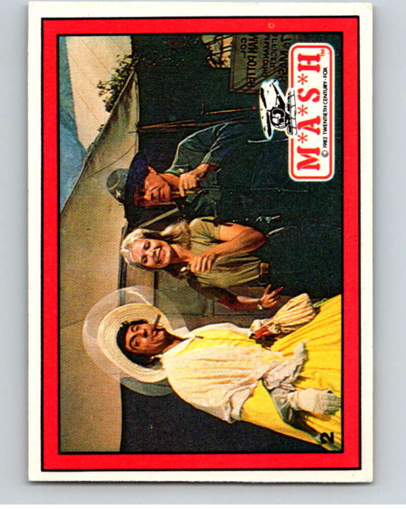 1982 Donruss Mash #2 Klinger in yellow dress with Potter/Margaret   V69137 Image 1