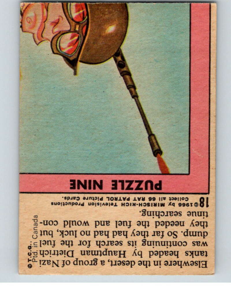 1966 OPC Rat Patrol #18 Elsewhere in the desert/a group of Nazi   V69193 Image 2