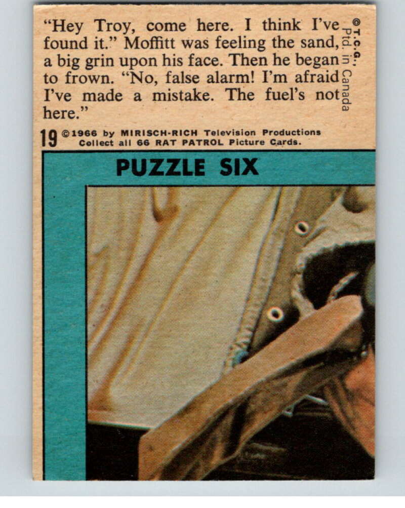 1966 OPC Rat Patrol #19 Hey Troy/come here. I think I've found   V69194 Image 2
