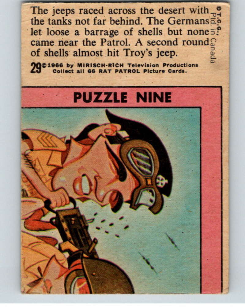 1966 OPC Rat Patrol #29 The jeeps raced across the desert with the   V69307 Image 2