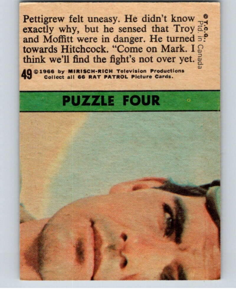 1966 OPC Rat Patrol #49 Pettigrew felt uneasy.   V69332 Image 2