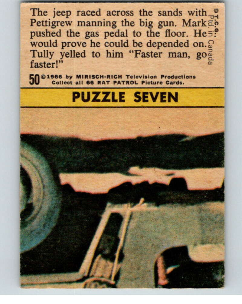 1966 OPC Rat Patrol #50 The jeep raced across the sands with Pettig   V69333 Image 2