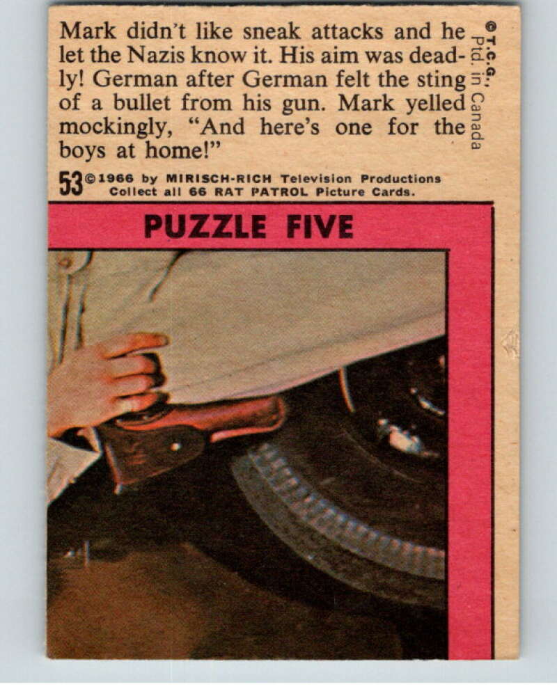 1966 OPC Rat Patrol #53 Mark didn't like sneak attacks and he let   V69336 Image 2