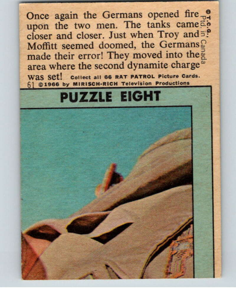1966 OPC Rat Patrol #61 Once again the Germans opened fire upon the   V69348 Image 2