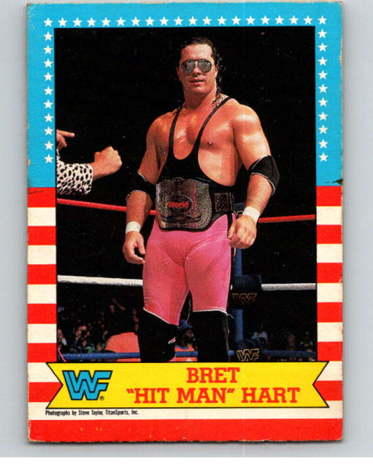 1987 O-Pee-Chee WWF #1 Bret Hit Man Hart Rookie  V69359 Image 1
