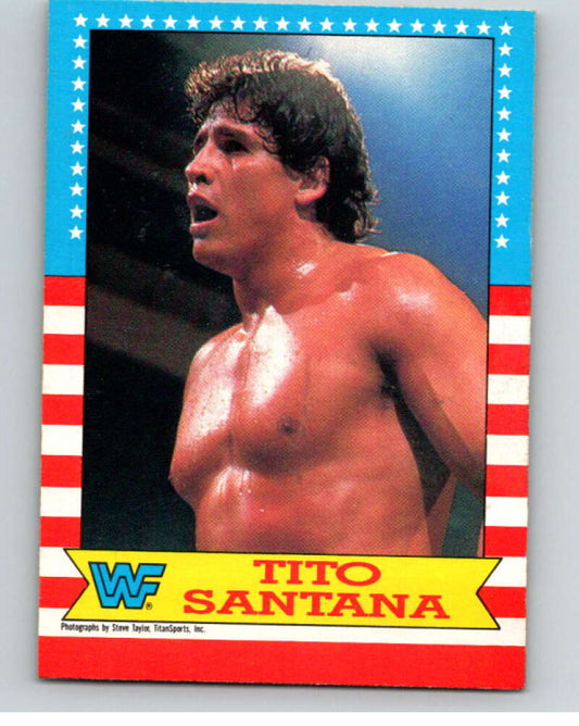 1987 O-Pee-Chee WWF #6 Tito Santana   V69398 Image 1