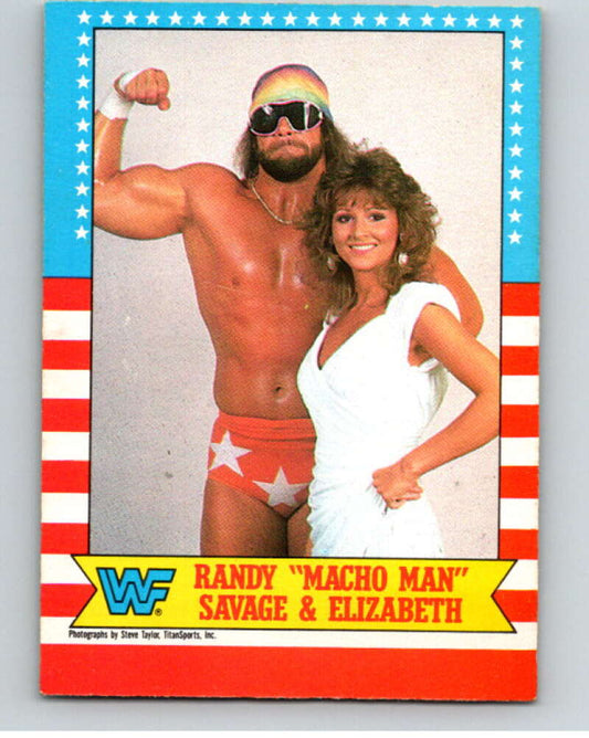 1987 O-Pee-Chee WWF #7 Macho Man Randy Savage/Elizabeth   V69399 Image 1