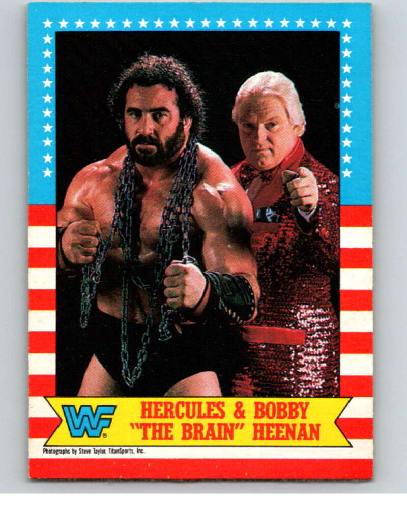 1987 O-Pee-Chee WWF #9 Hercules/Bobby Heenan   V69406 Image 1