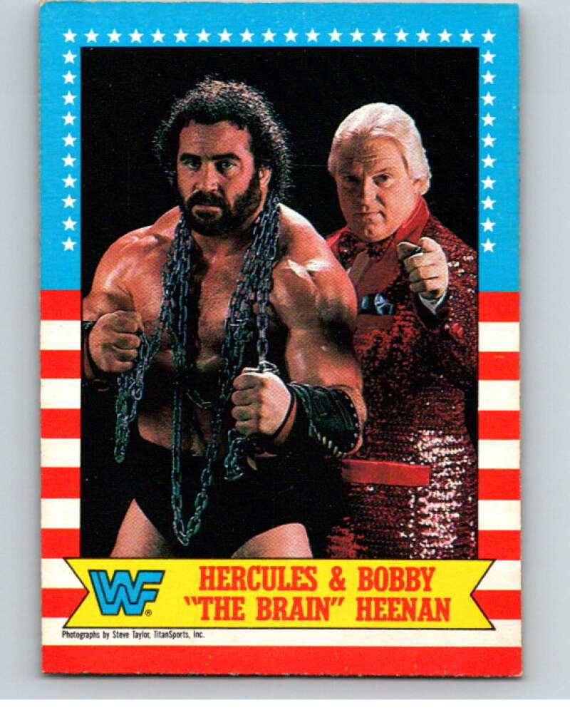 1987 O-Pee-Chee WWF #9 Hercules/Bobby Heenan   V69407 Image 1