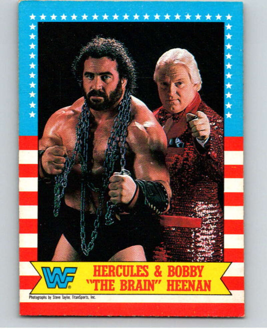 1987 O-Pee-Chee WWF #9 Hercules/Bobby Heenan   V69407 Image 1