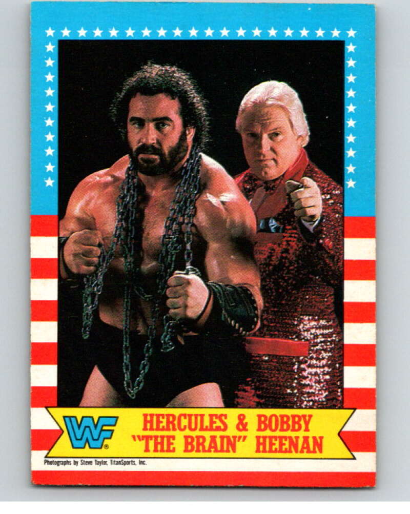 1987 O-Pee-Chee WWF #9 Hercules/Bobby Heenan   V69408 Image 1