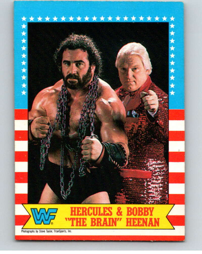 1987 O-Pee-Chee WWF #9 Hercules/Bobby Heenan   V69409 Image 1