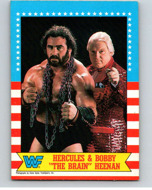 1987 O-Pee-Chee WWF #9 Hercules/Bobby Heenan   V69409 Image 1